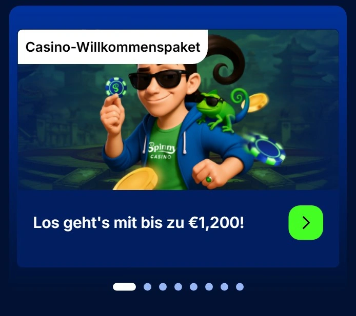 Spinny Casino banner Mobile