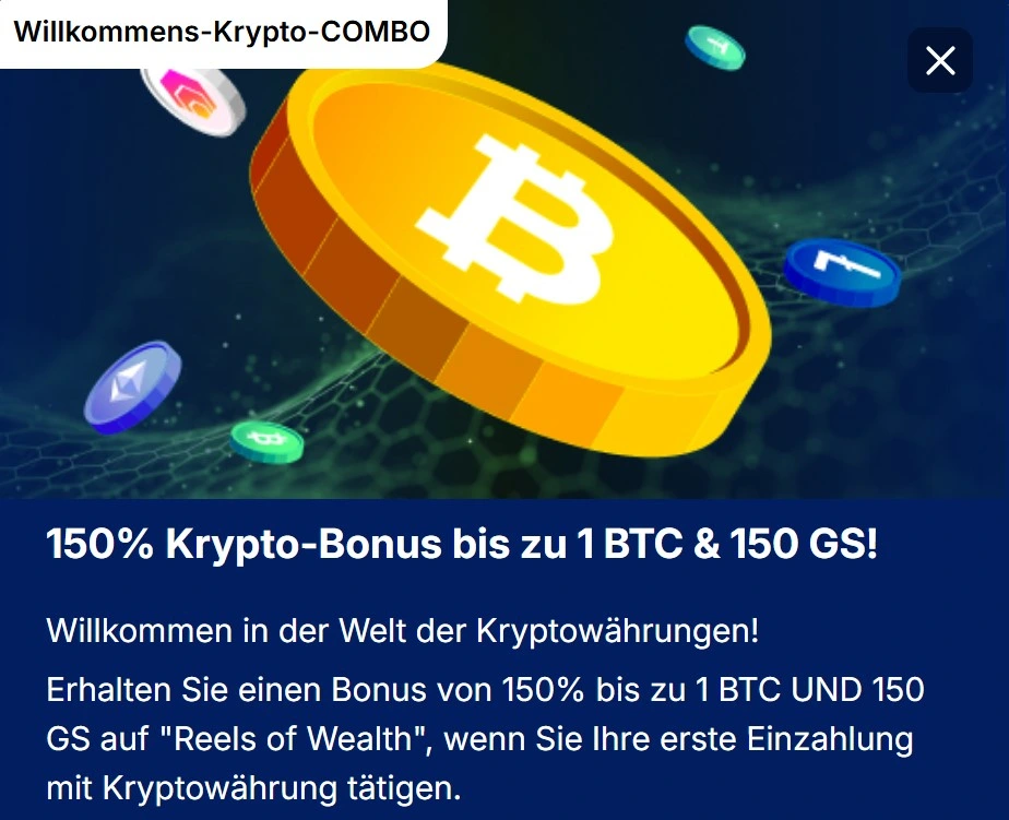 Krypto-Willkommensbonus